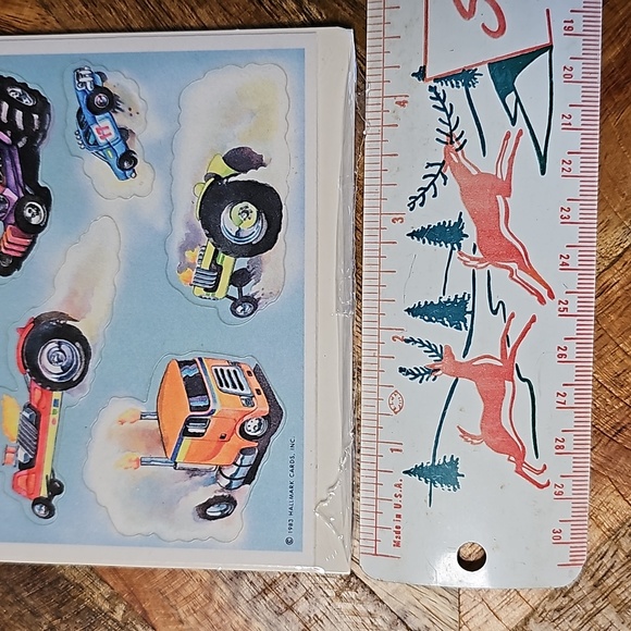 Hallmark Silly Scents scratch n sniff Trucks Tractors sealed sticker sheet - Picture 4 of 7